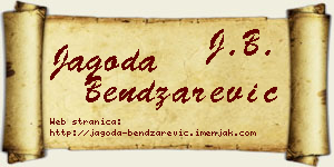 Jagoda Bendžarević vizit kartica